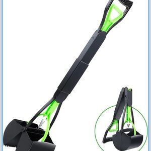 Pet Waste Scooper with Green Handle